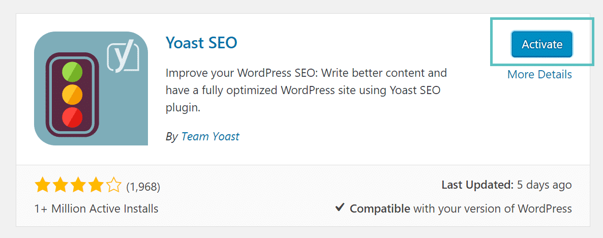 Plugins install wordpress