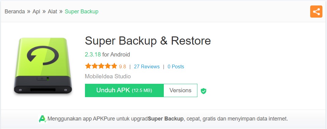 Cara Backup Data Smartphone